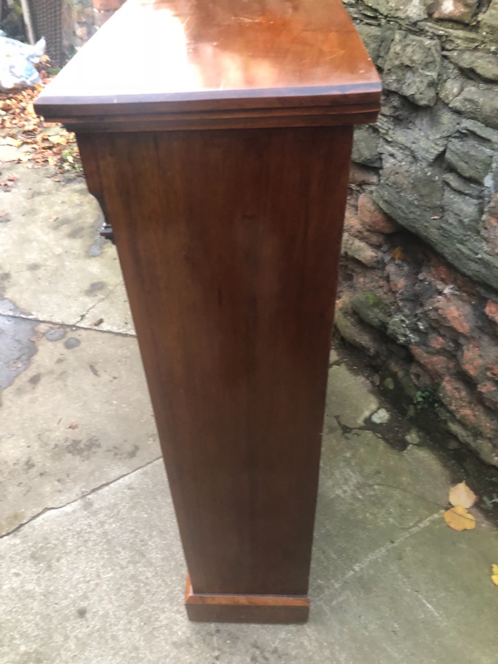 A Victorian Walnut bookcase with adjustable shelves  View IV