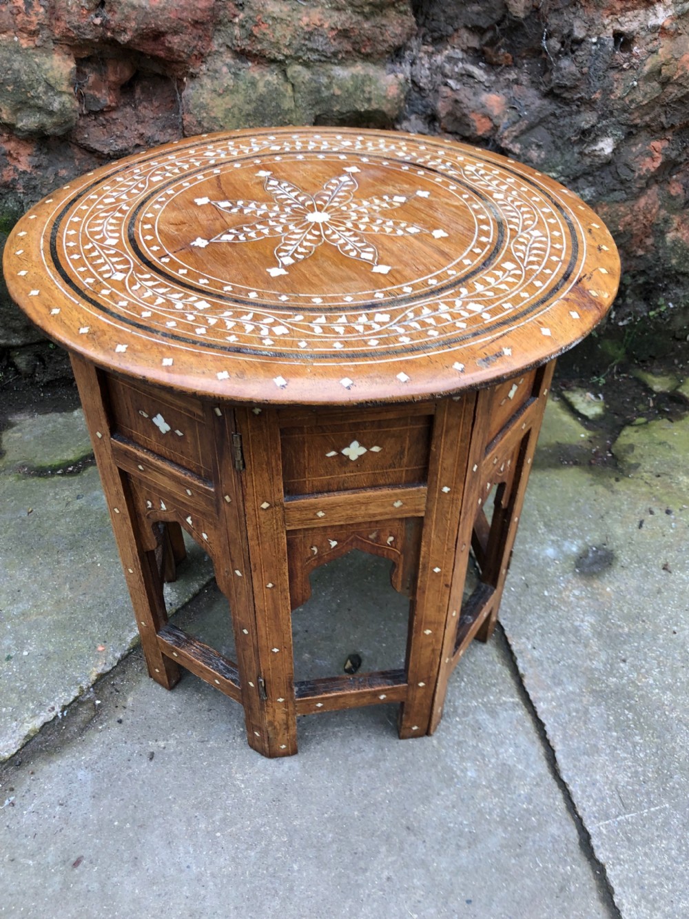 1920s Syrian inlaid table 