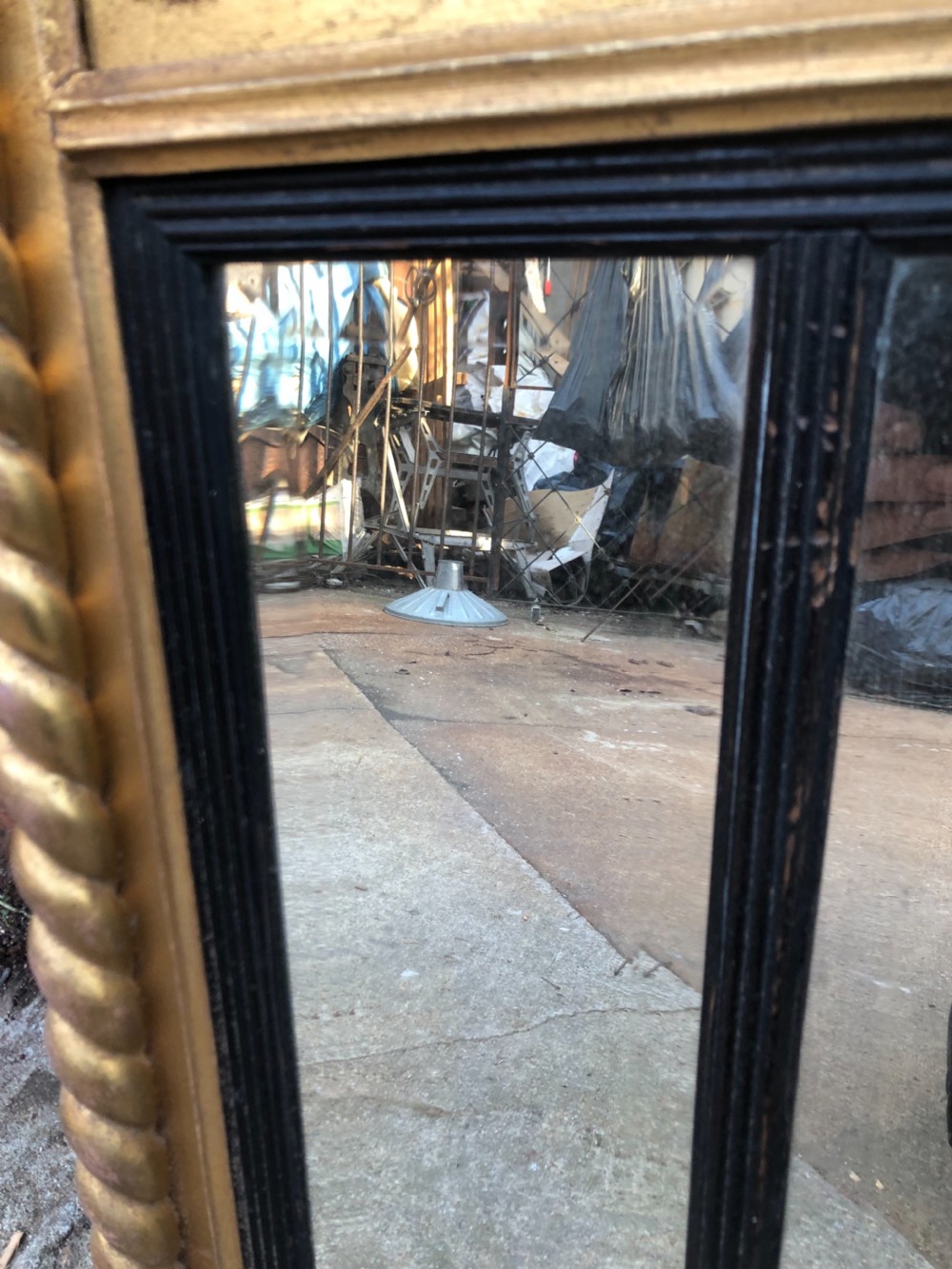 C19th Triptych overmantel mirror  View IV