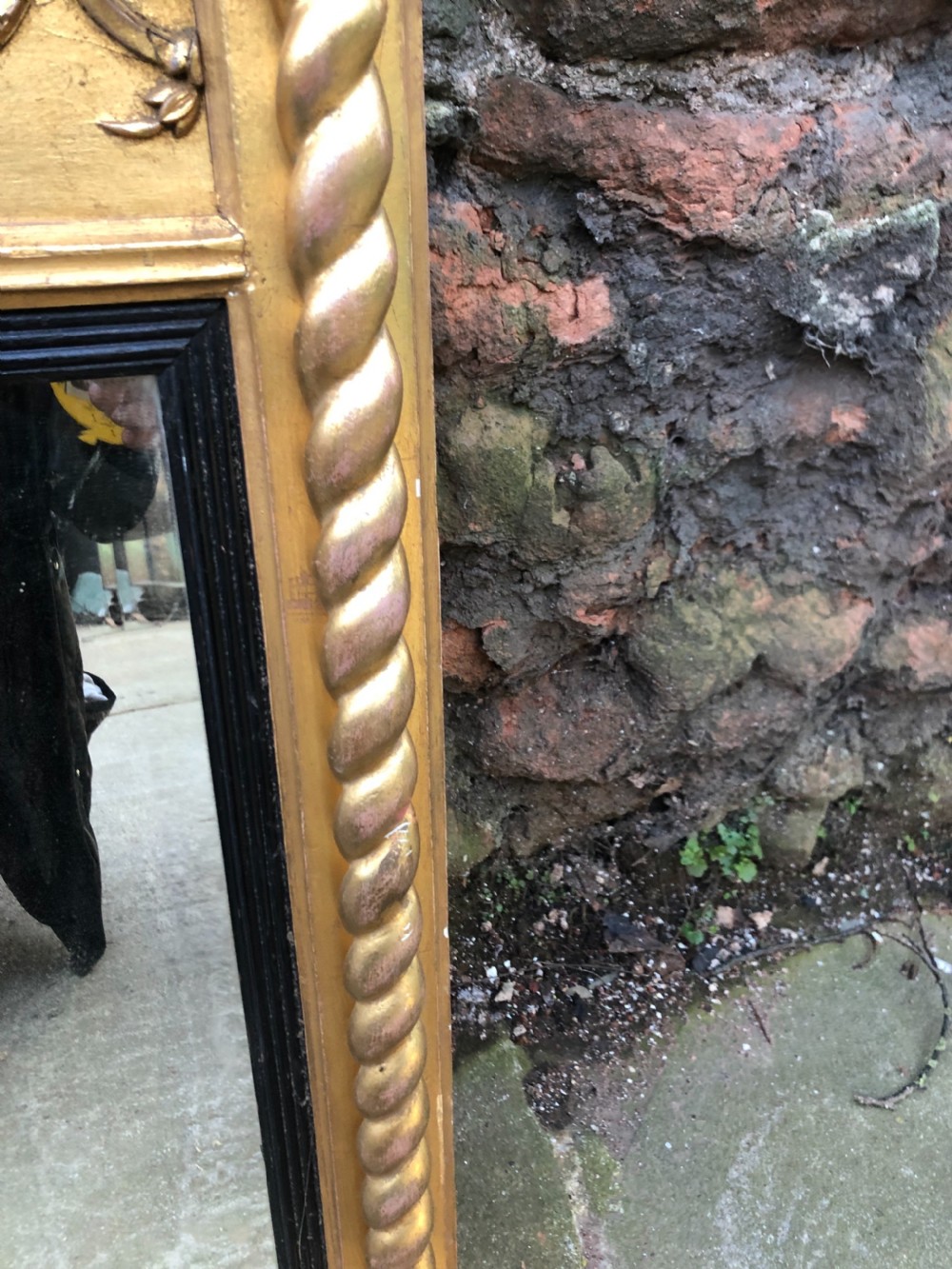 C19th Triptych overmantel mirror  View V