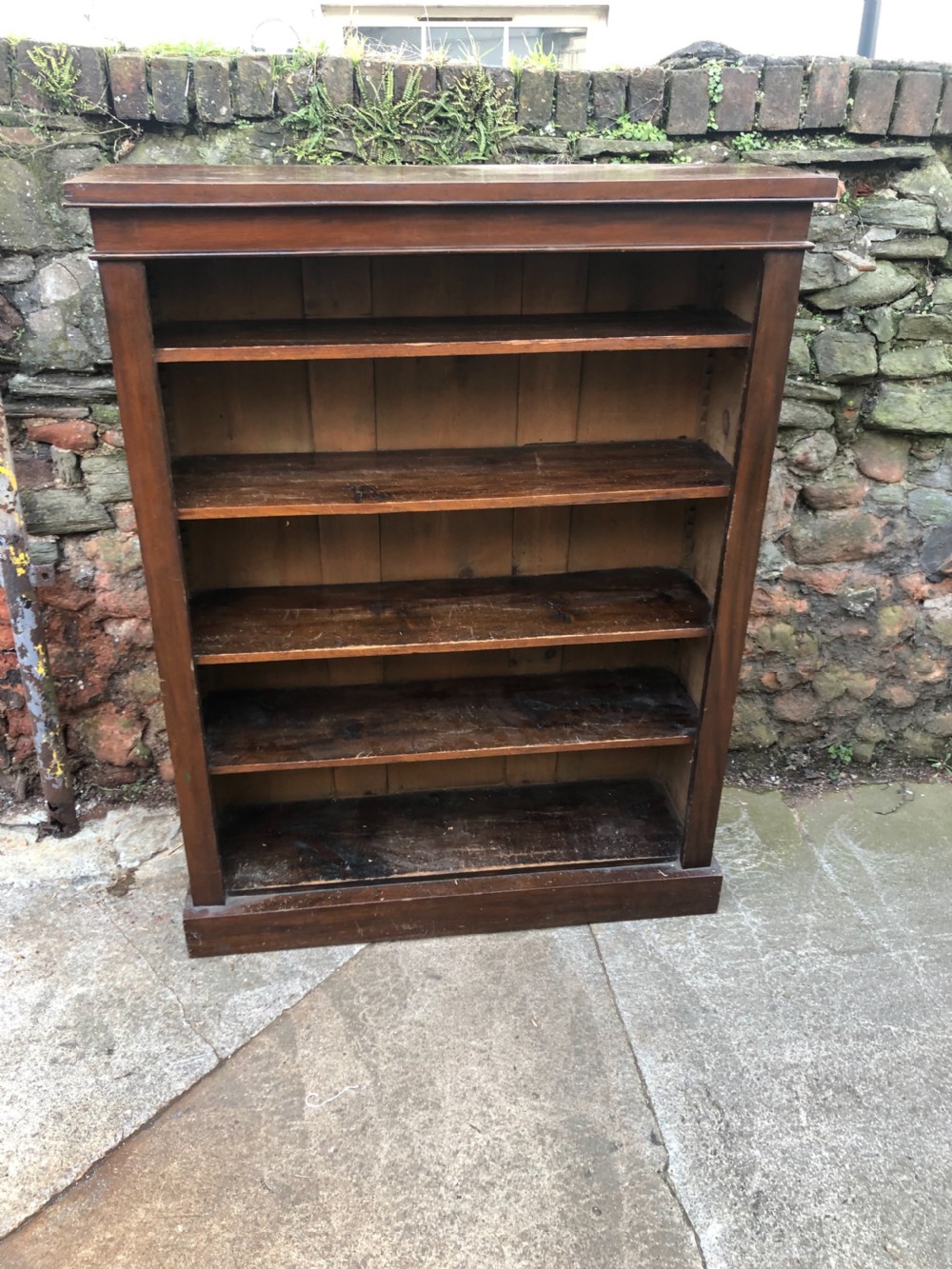 C19th large walnut veneered bookcase  View IV