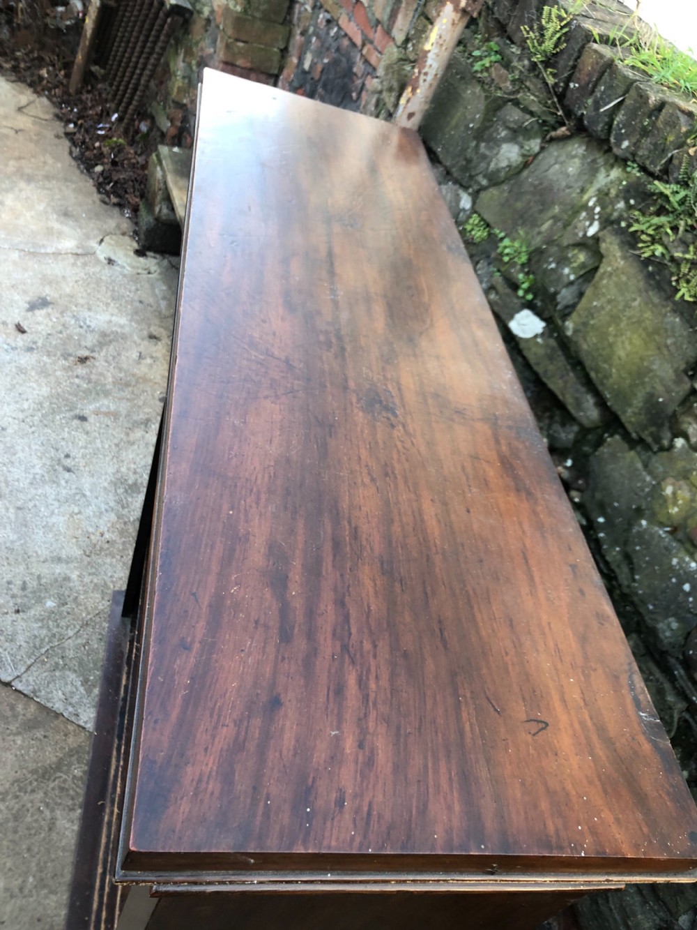 C19th large walnut veneered bookcase  View VII