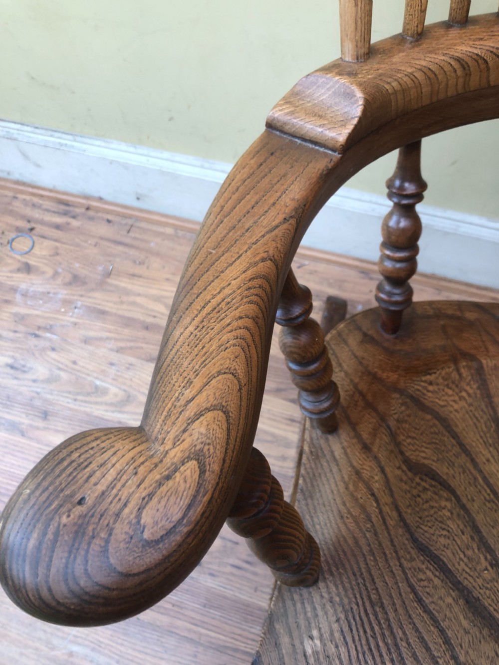 C19th broad arm Windsor rocking chair  View VI