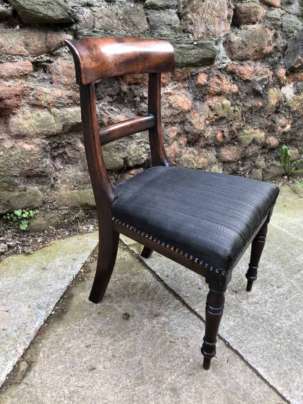 C19th Childs small bar back mahogany dining chair 