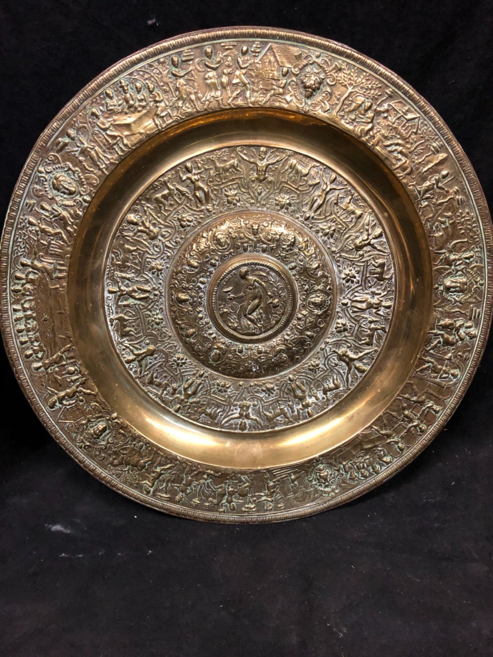 Pair of bronze chargers of the temperantia dish or the rosewater dish used as the Wimbledon woman’s tennis trophy. View II