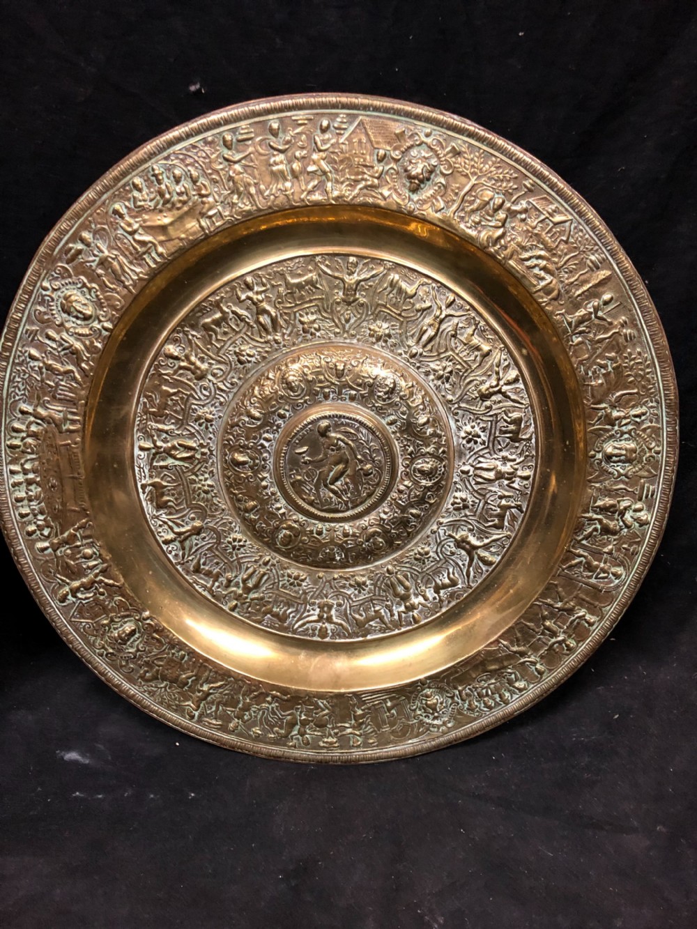 Pair of bronze chargers of the temperantia dish or the rosewater dish used as the Wimbledon woman’s tennis trophy. View V