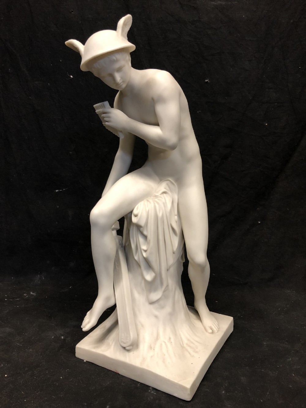 C19th Minton Parian large figure of hermes