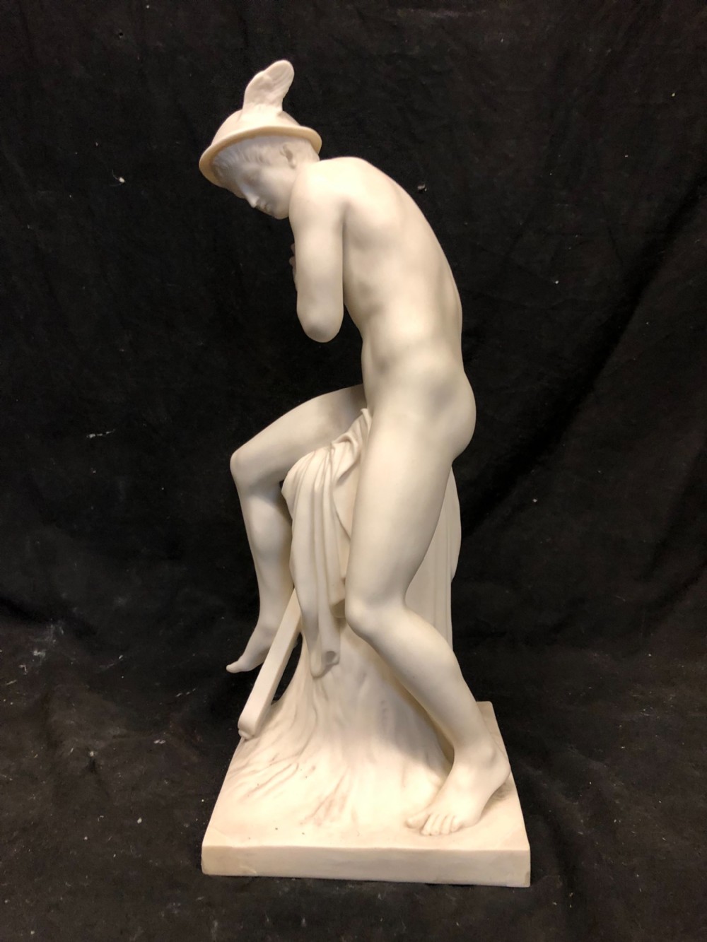 C19th Minton Parian large figure of hermes View IV