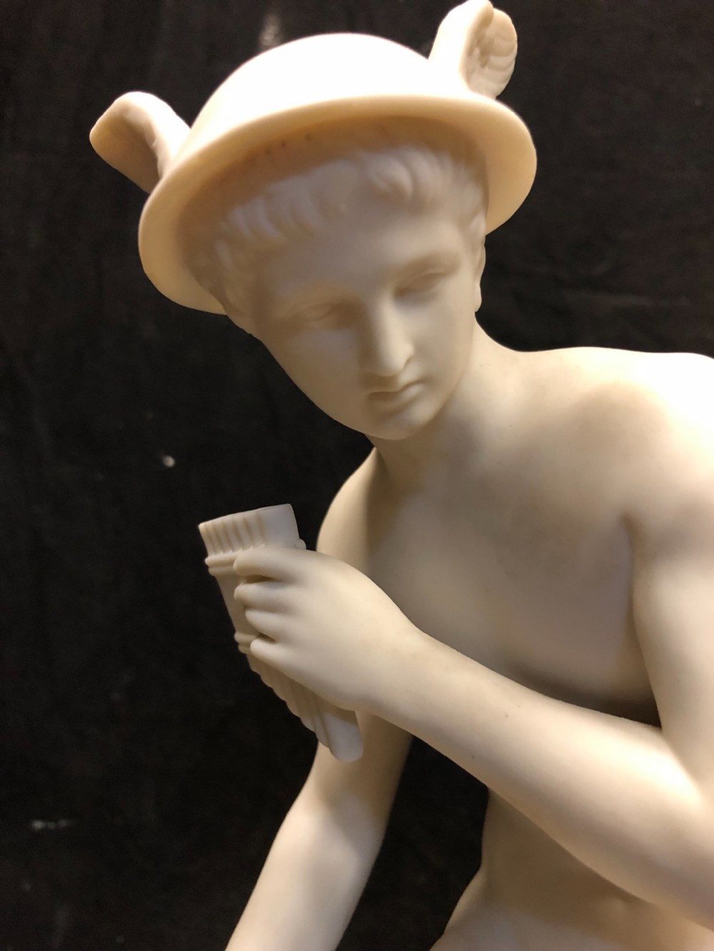 C19th Minton Parian large figure of hermes View V