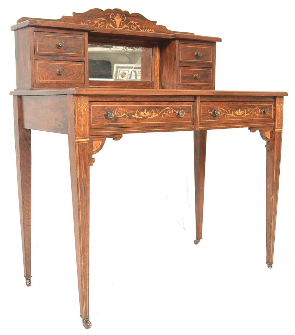 A C19th rosewood ladies writing desk 