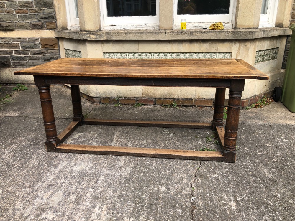 Oak kitchen table with gun barrel turnings  View XI