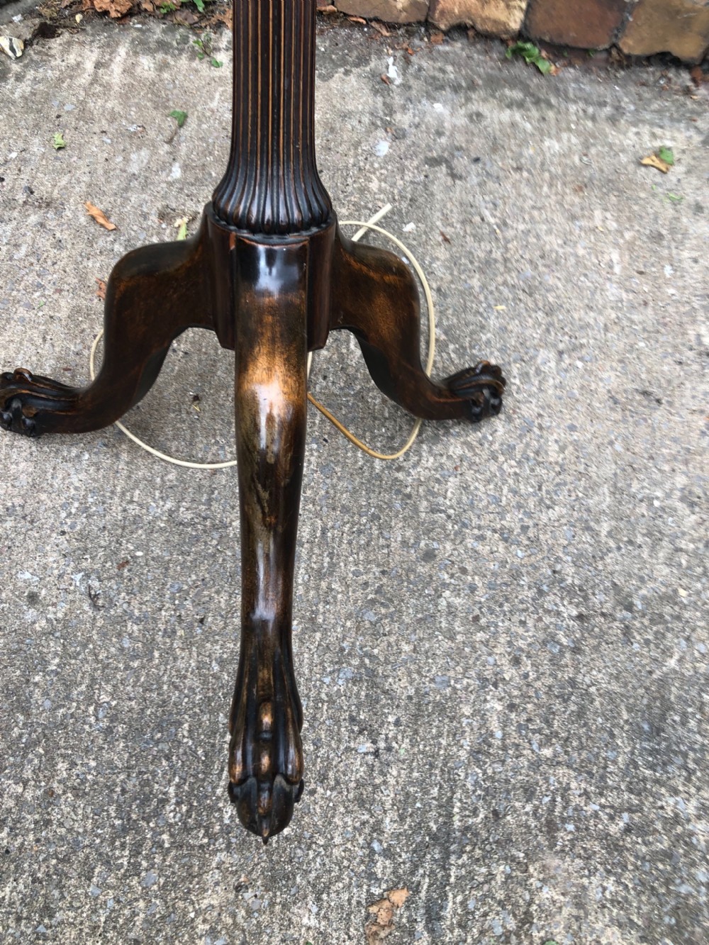 Carved mahogany standard lamp  View IV