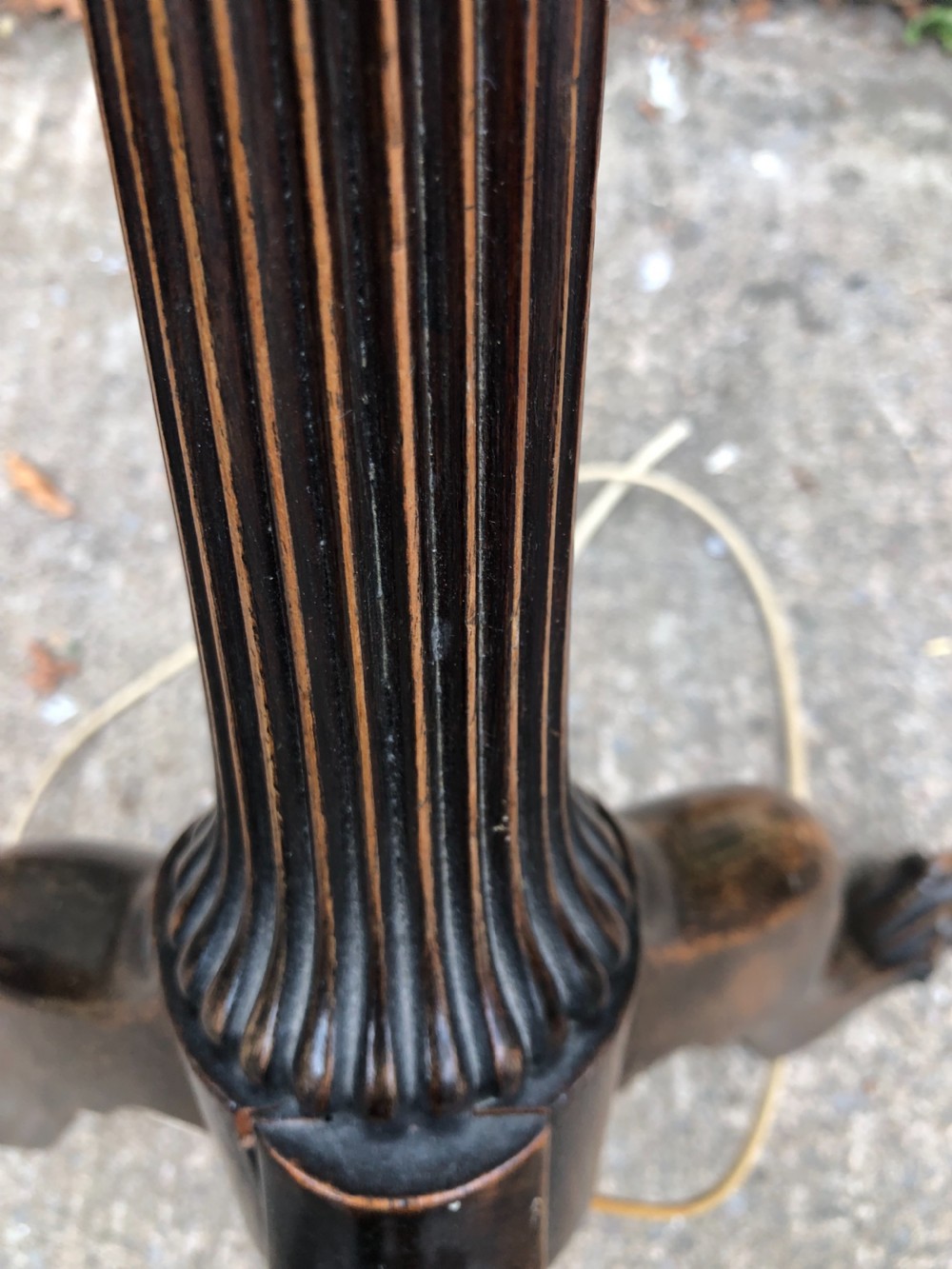 Carved mahogany standard lamp  View VI