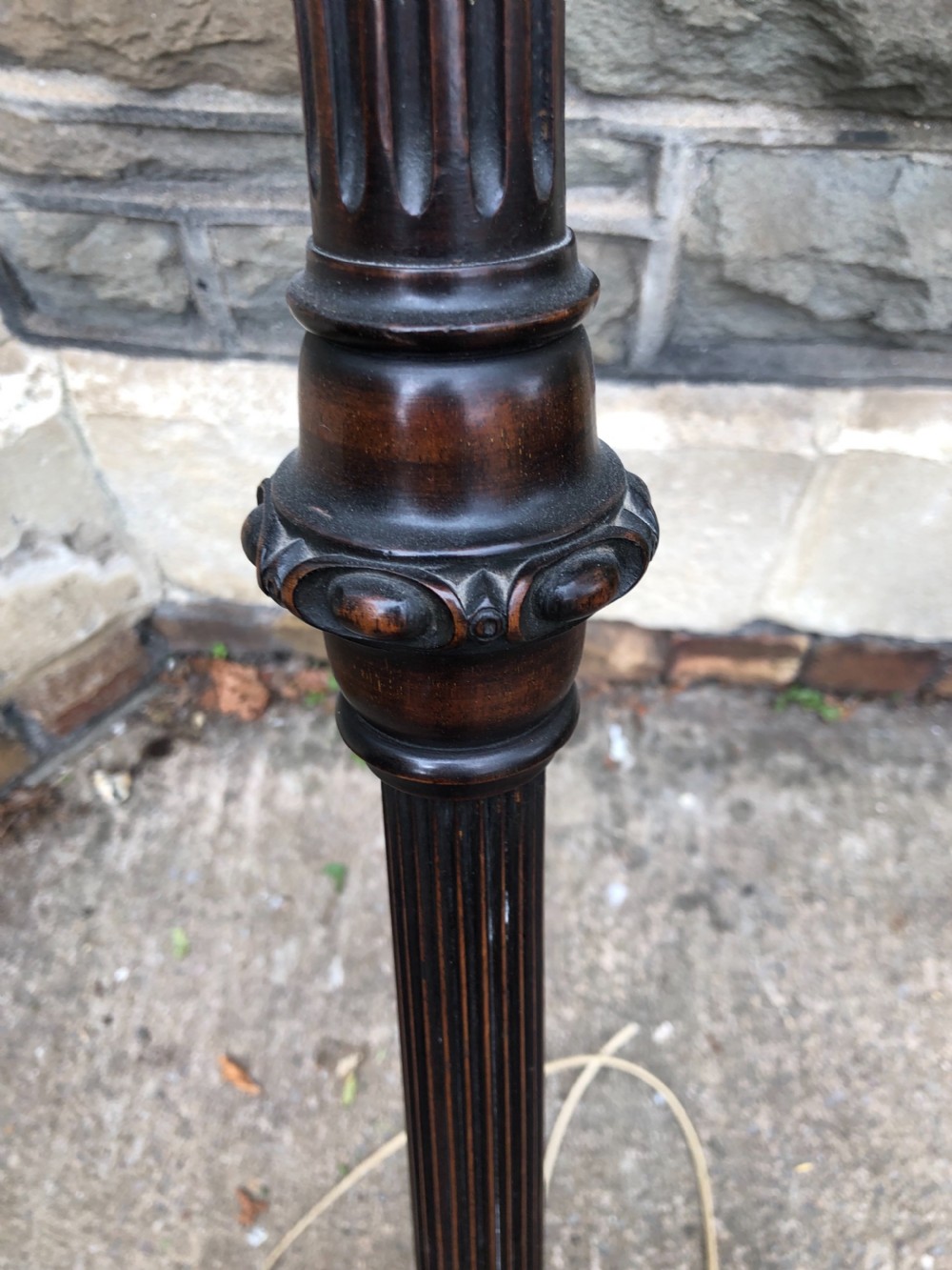 Carved mahogany standard lamp  View VIII