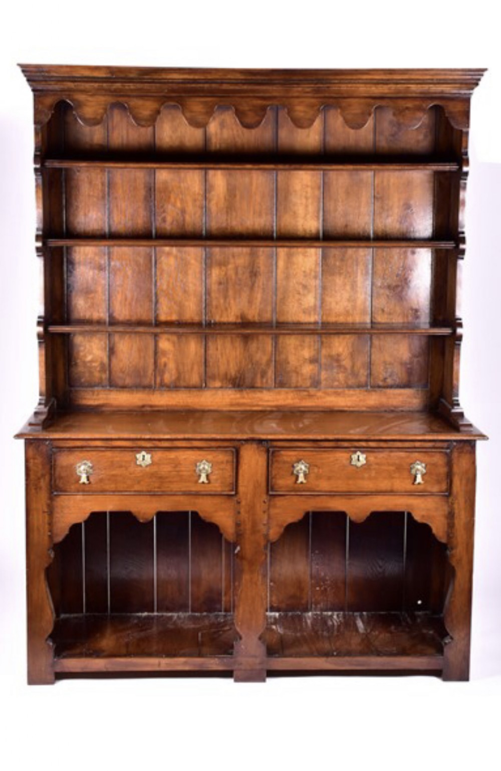 Oak pot board dresser and rack 