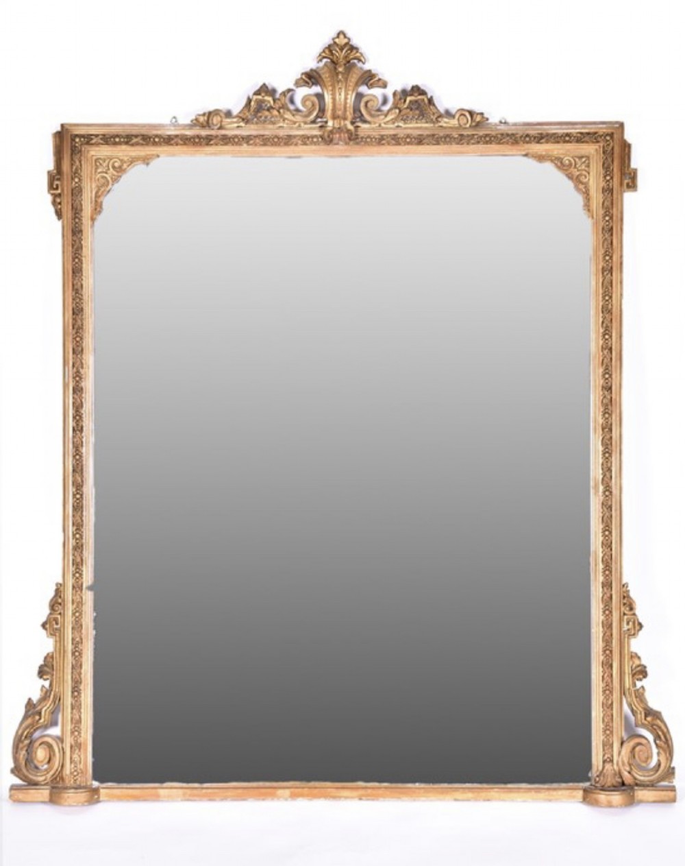 Large Victorian overmantel mirror