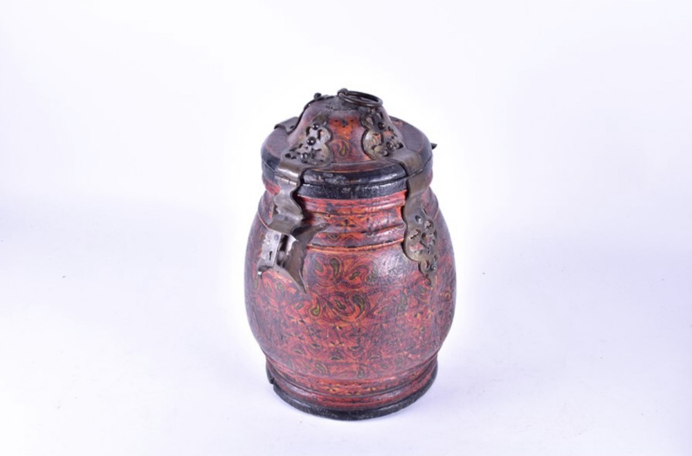 C19th large painted container Burmese 