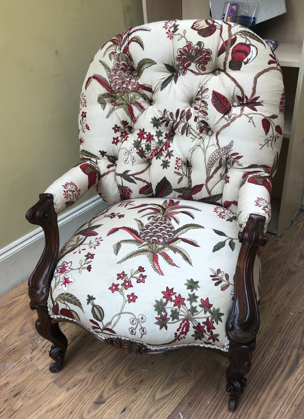 C19th rosewood show wood armchair  View II
