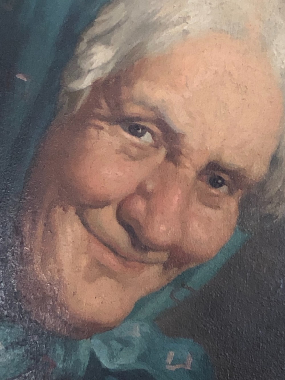 Pair of oil paintings of an old man and a woman, Italian ( M Bicci ) napoli View II