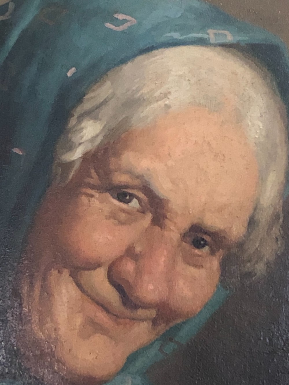 Pair of oil paintings of an old man and a woman, Italian ( M Bicci ) napoli View VI