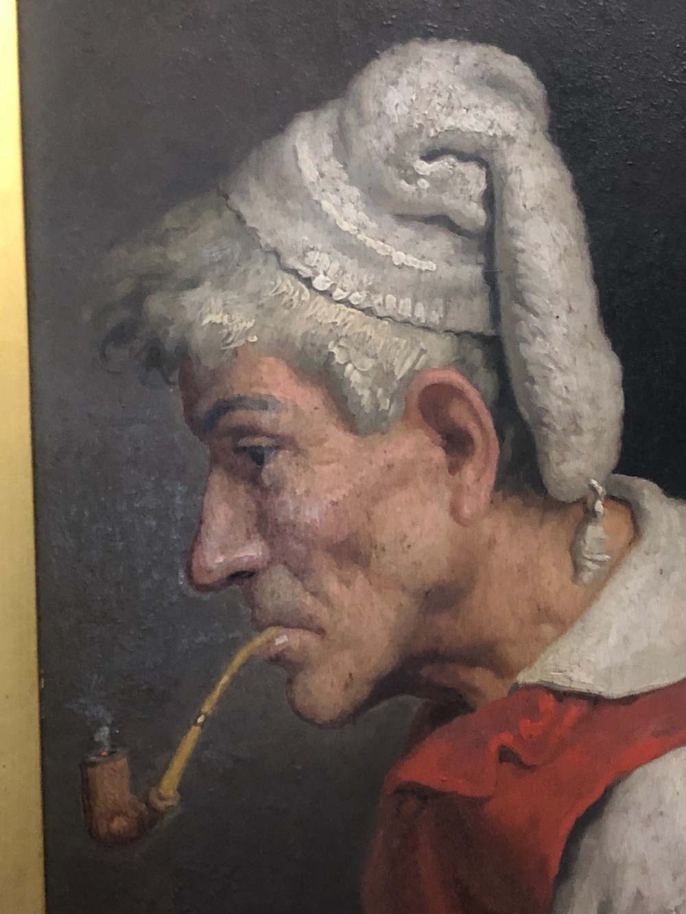 Pair of oil paintings of an old man and a woman, Italian ( M Bicci ) napoli View VII