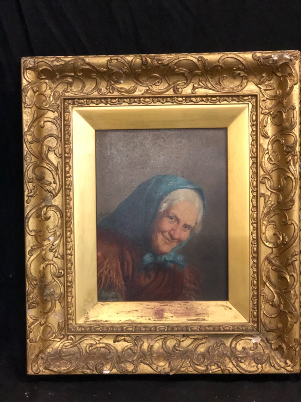 Pair of oil paintings of an old man and a woman, Italian ( M Bicci ) napoli View XIII