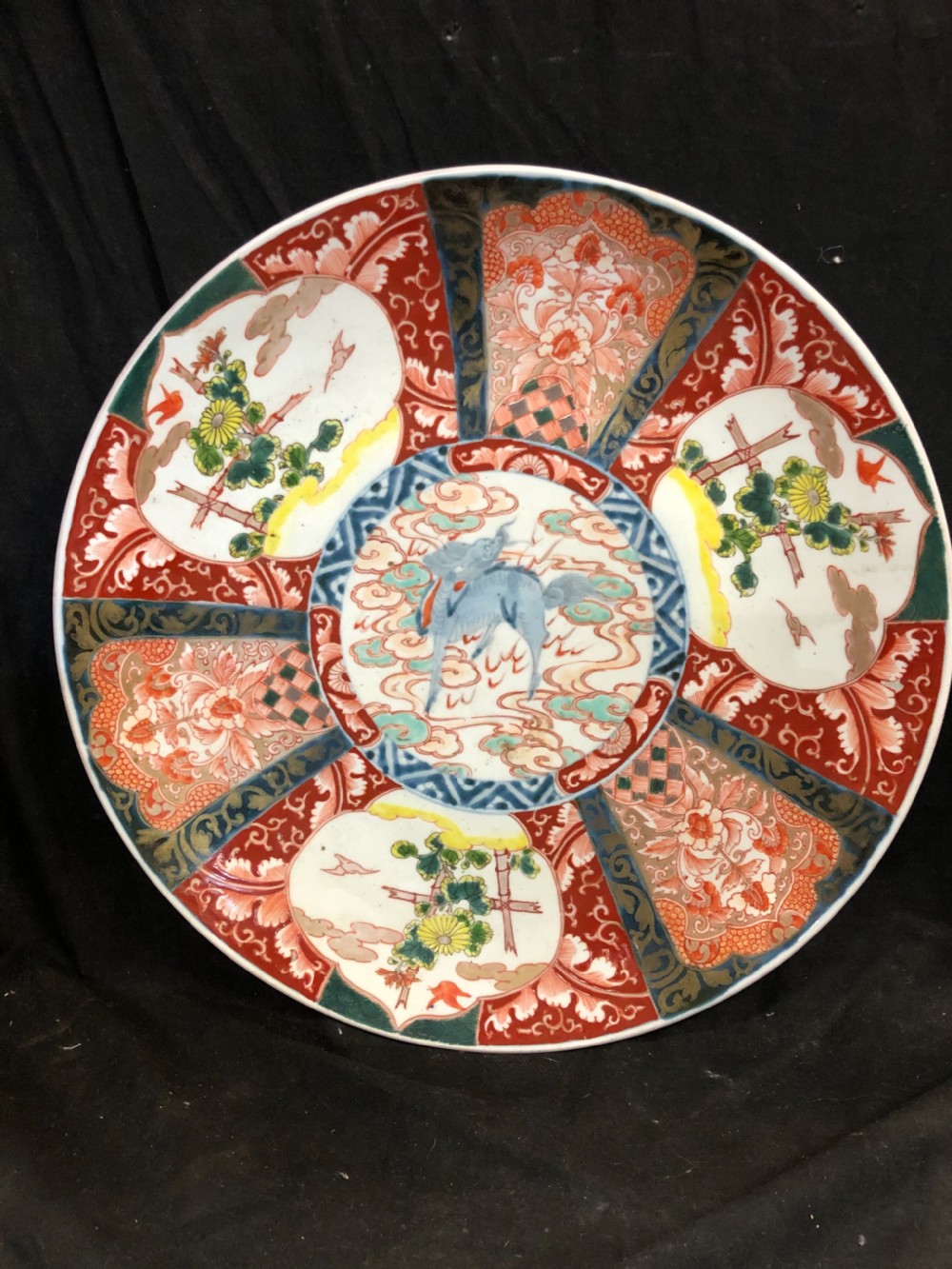C19th pair of Japanese Imari chargers  View III