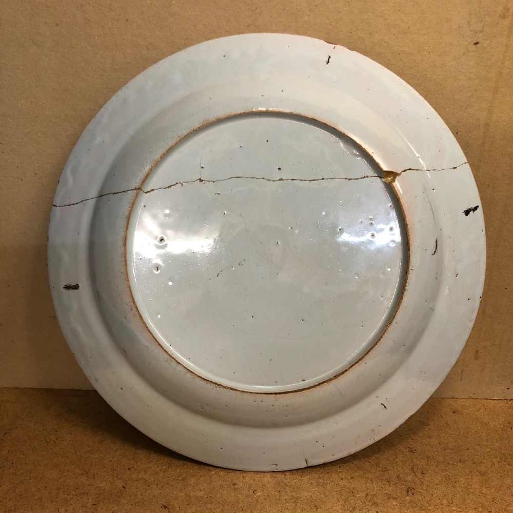 C18th Bristol polychrome Delft charger  View III