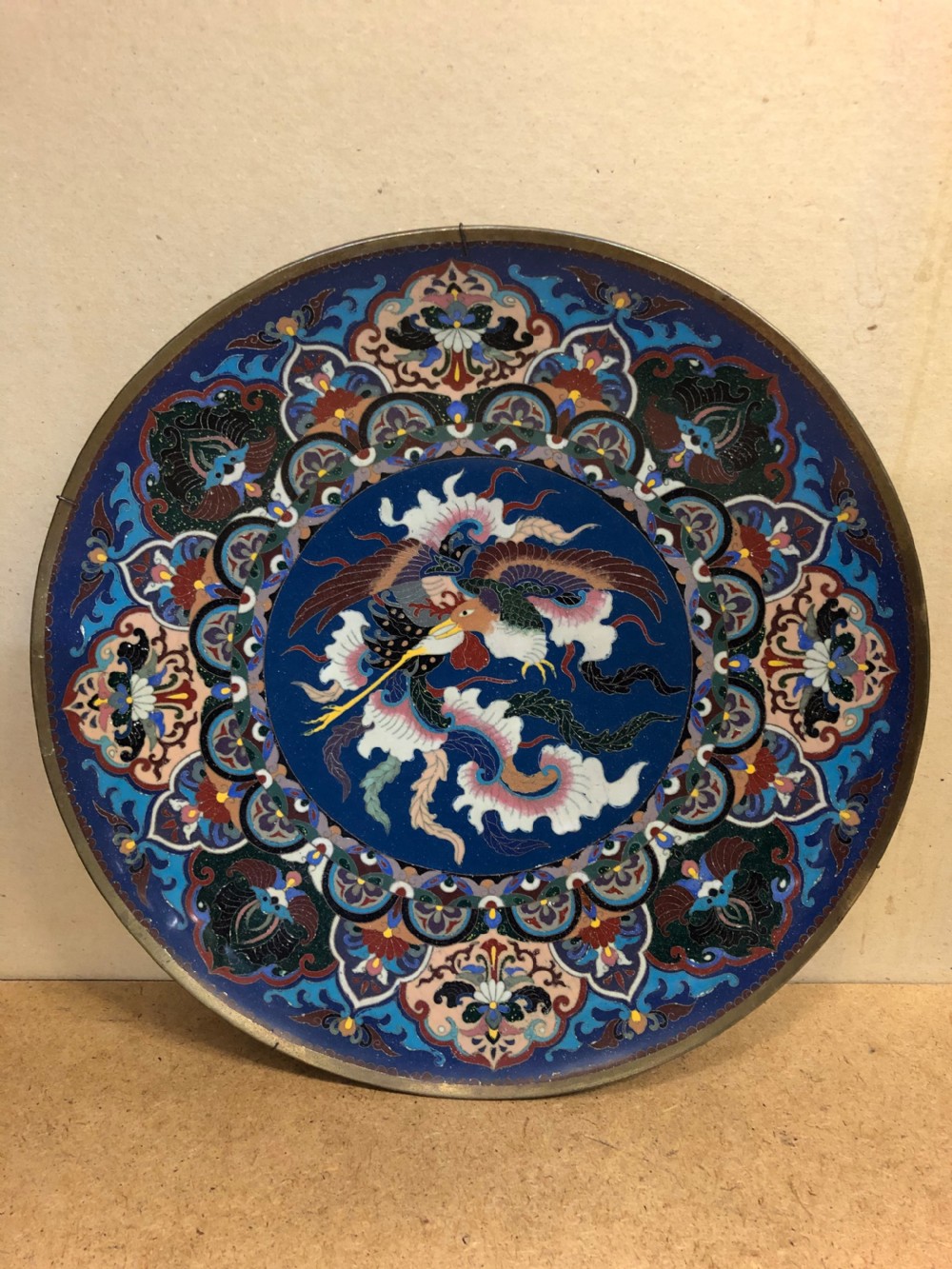 C19th Japanese cloisonné charger  View II
