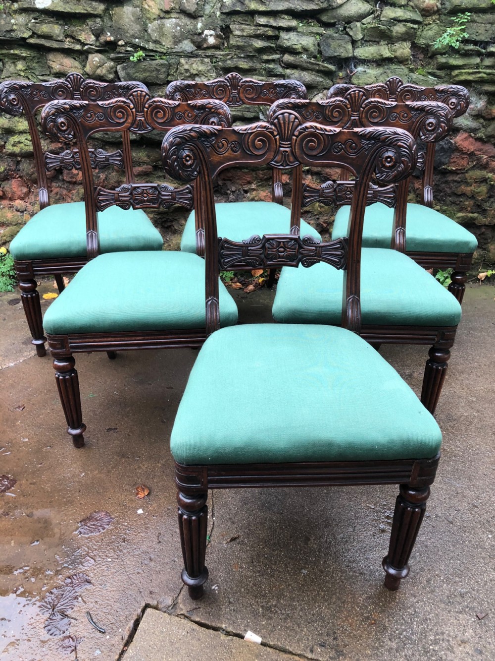 Set of six William IV rosewood chairs  