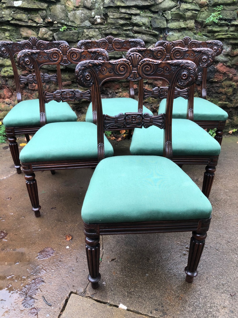 Set of six William IV rosewood chairs   View II