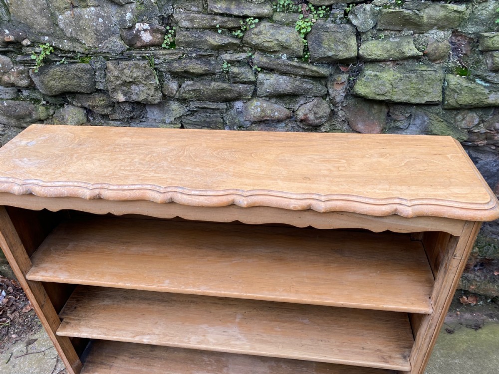 C19th small French chestnut bookcase  View IV