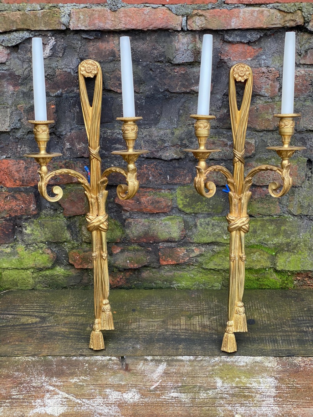 Pair of large ormolu wall sconces  View II