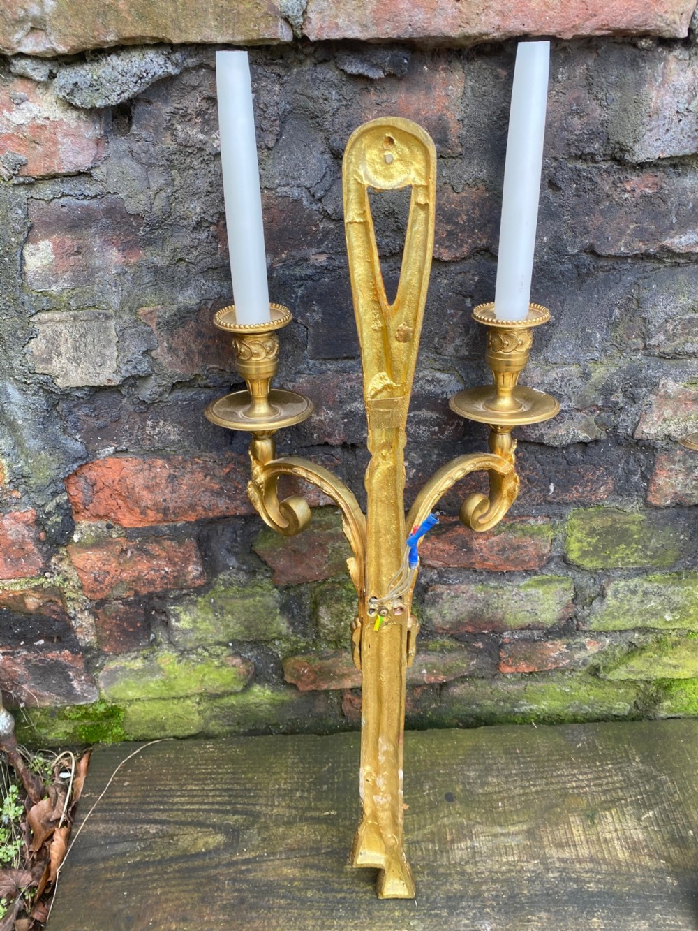 Pair of large ormolu wall sconces  View VII