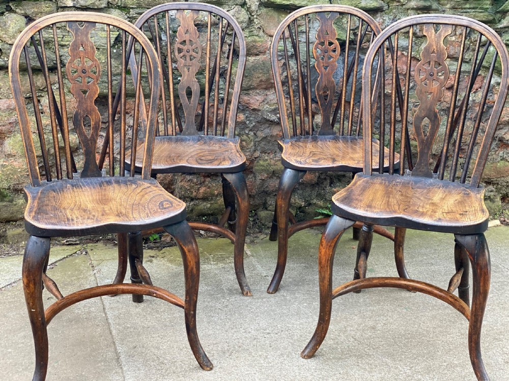 Set of four Windsor wheelbacks 