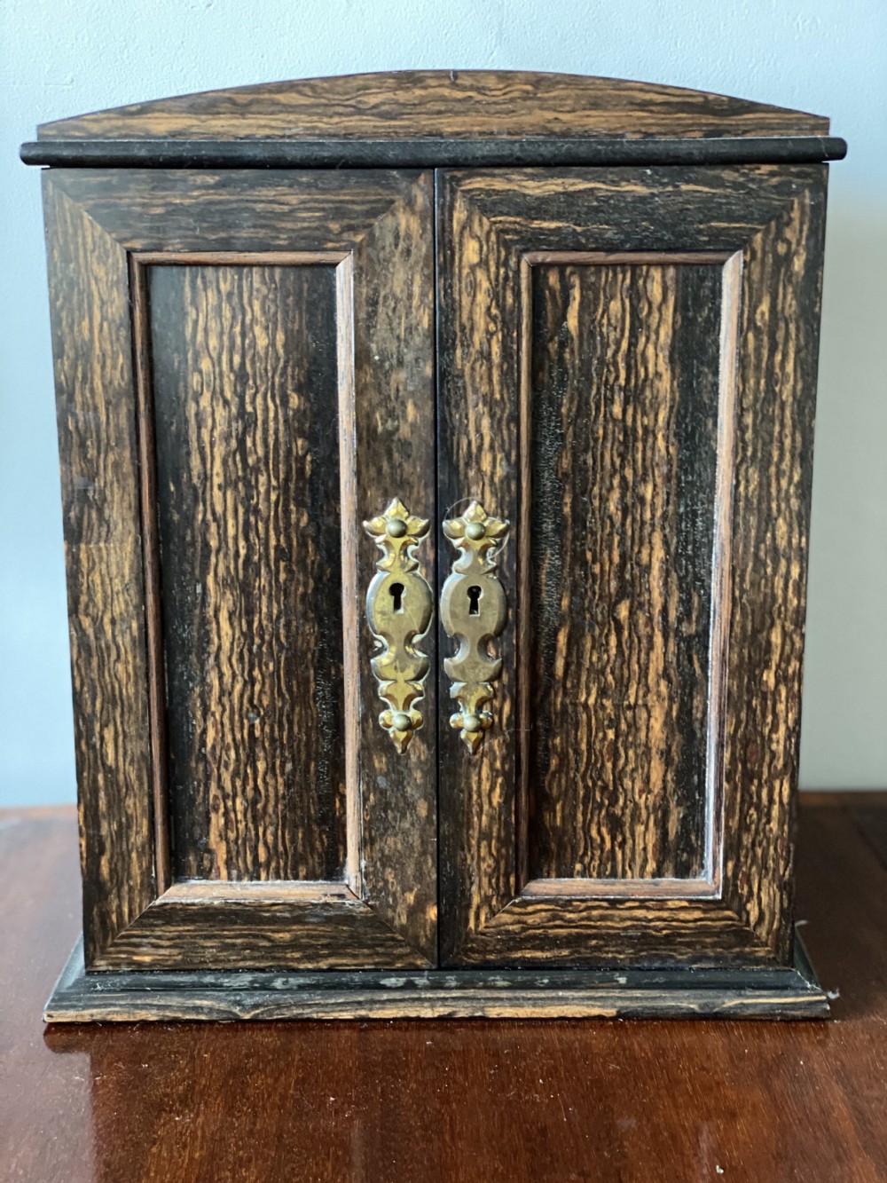 C19th coromandel jewellery casket table cabinet 