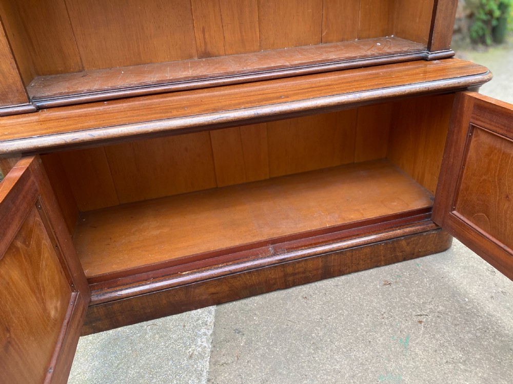 C19th Small mahogany bookcase on dwarf base  View IX