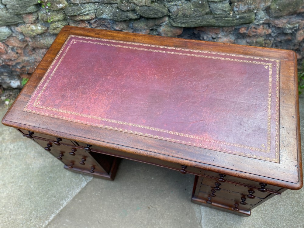 C19th pedestal desk View IV