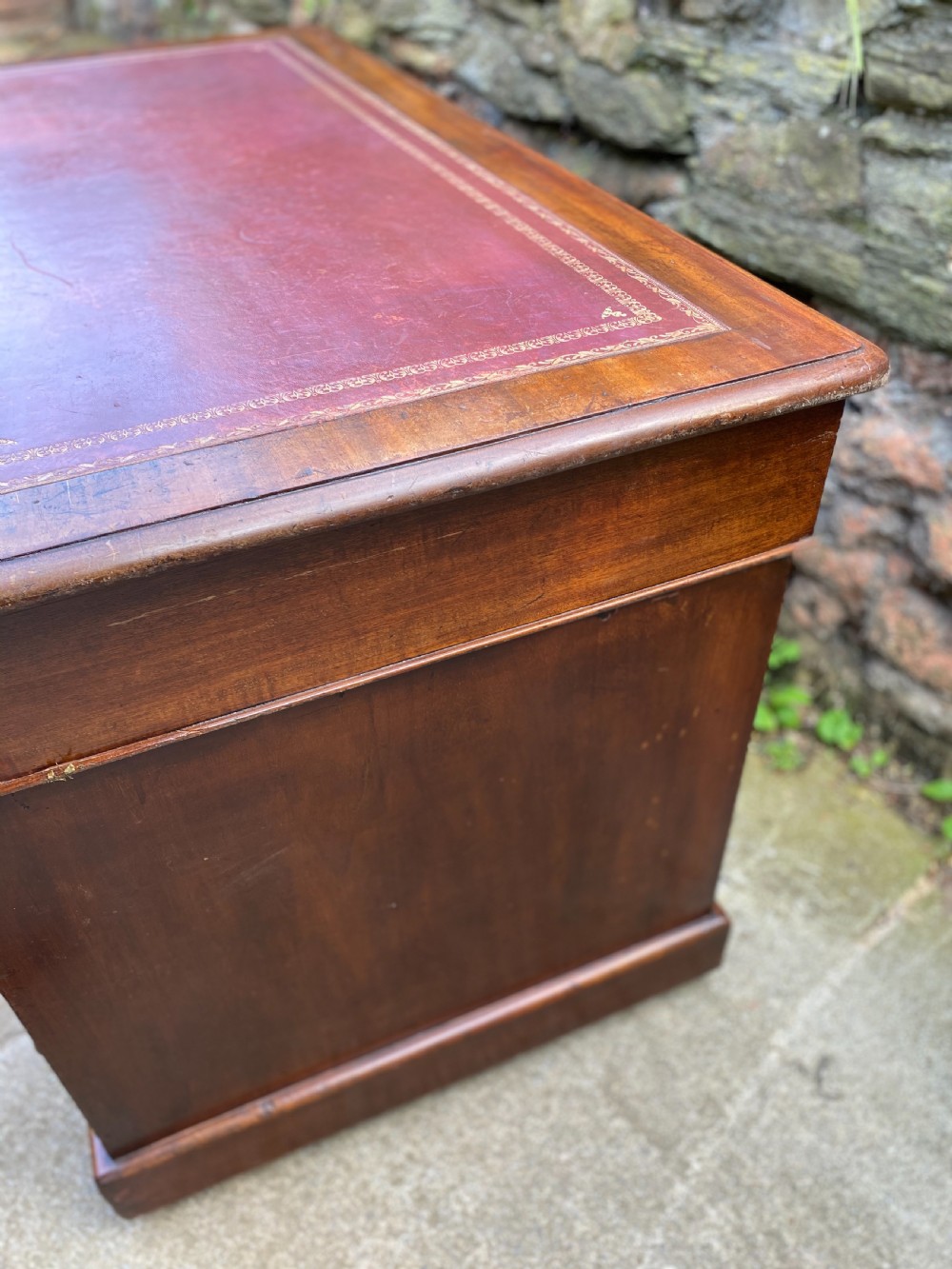 C19th pedestal desk View V