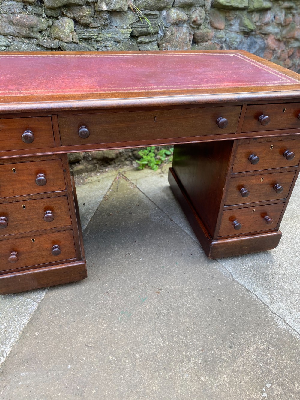C19th pedestal desk View VI