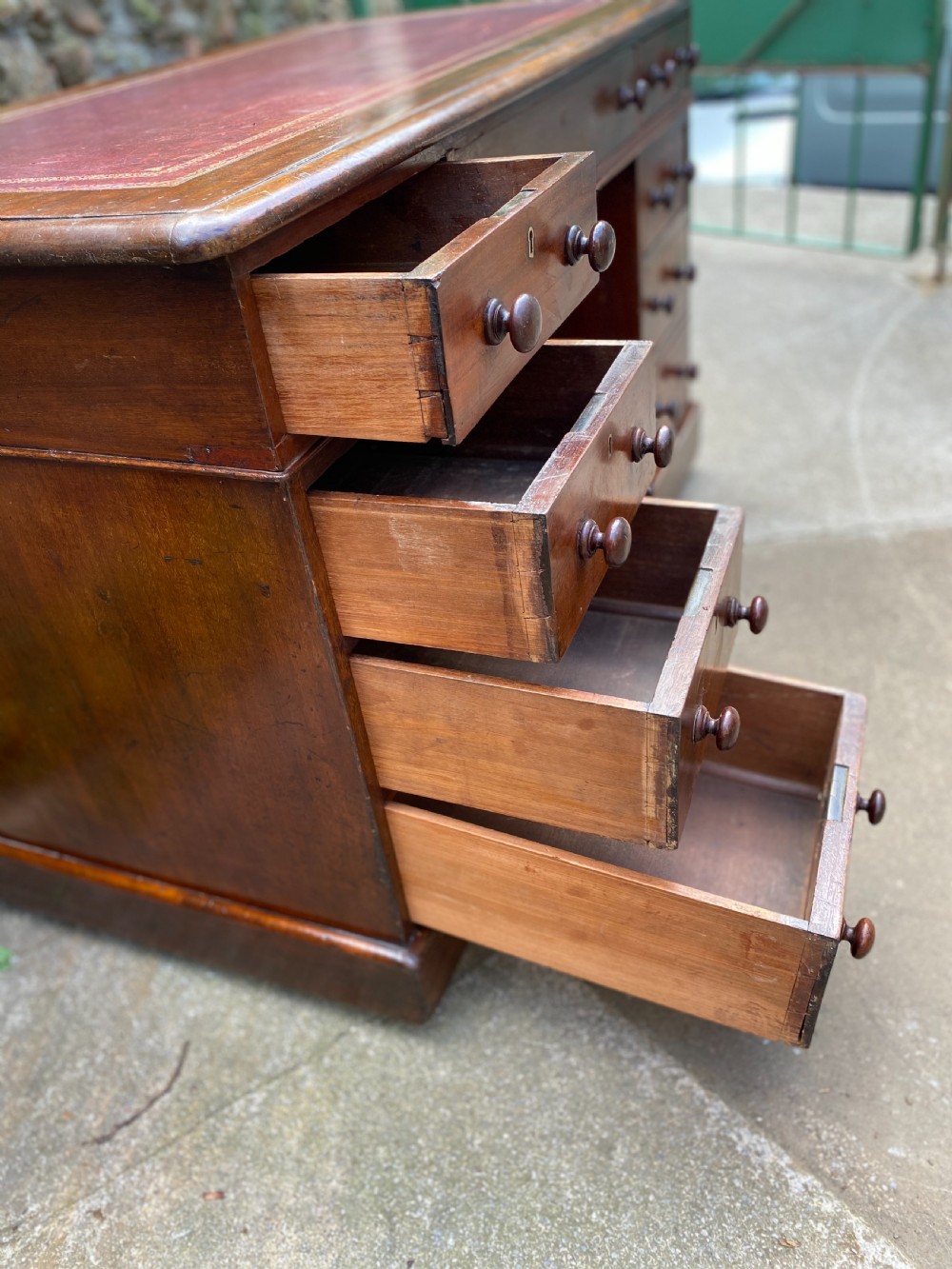 C19th pedestal desk View VII