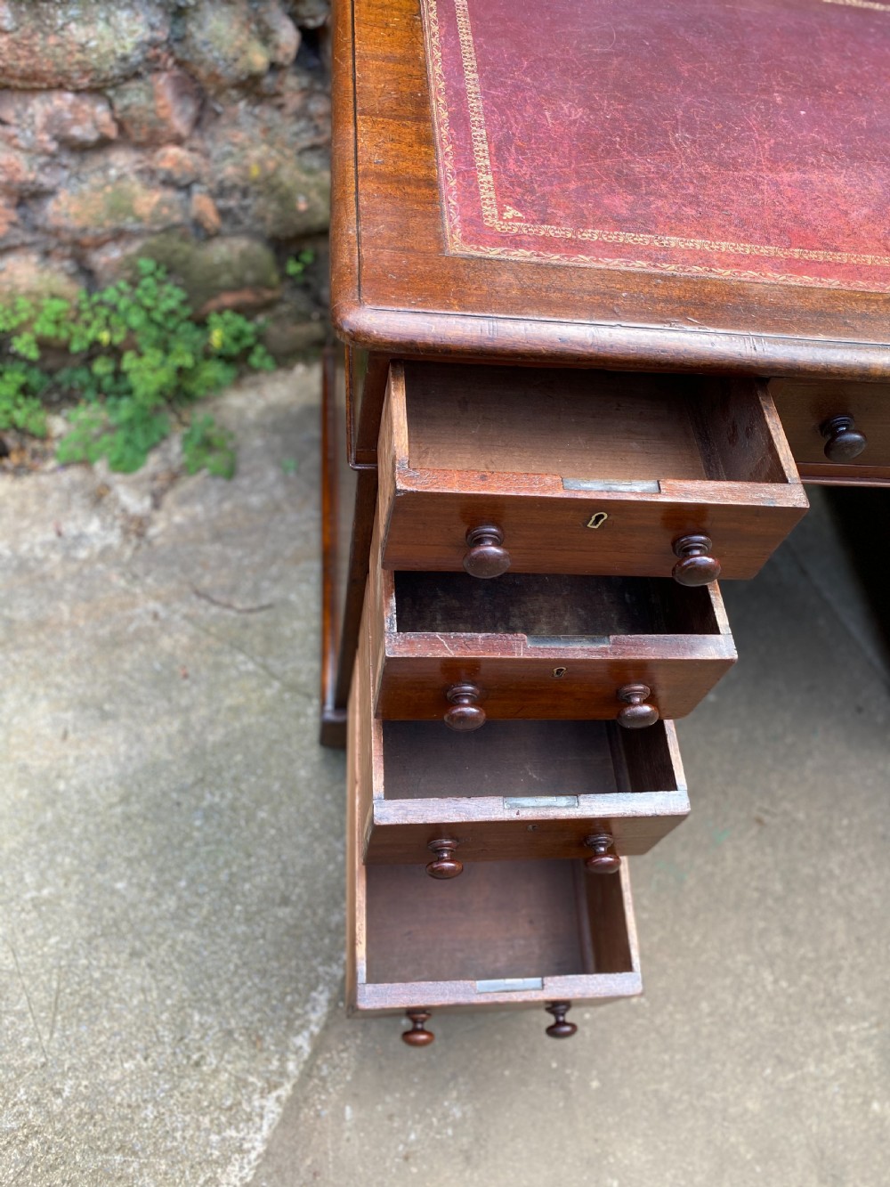 C19th pedestal desk View VIII