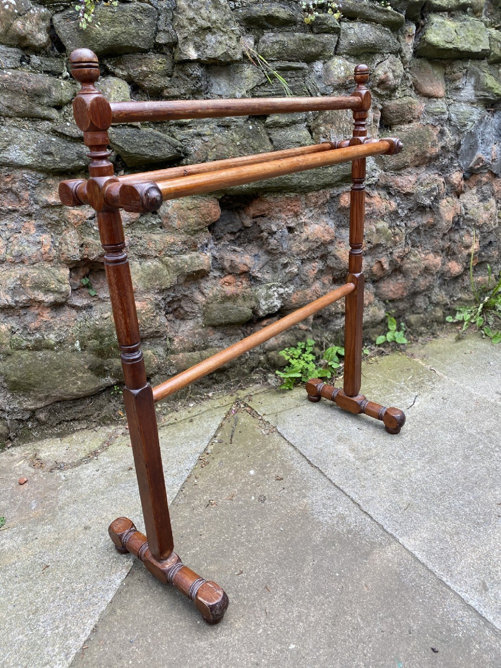 C19th pine towel rail