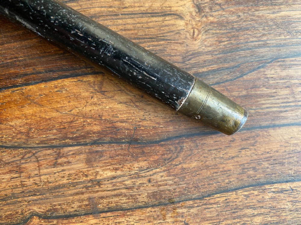 Walking stick with bone and silver tipped handle  View II