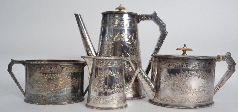 A good Elkington & Co four piece tea service 