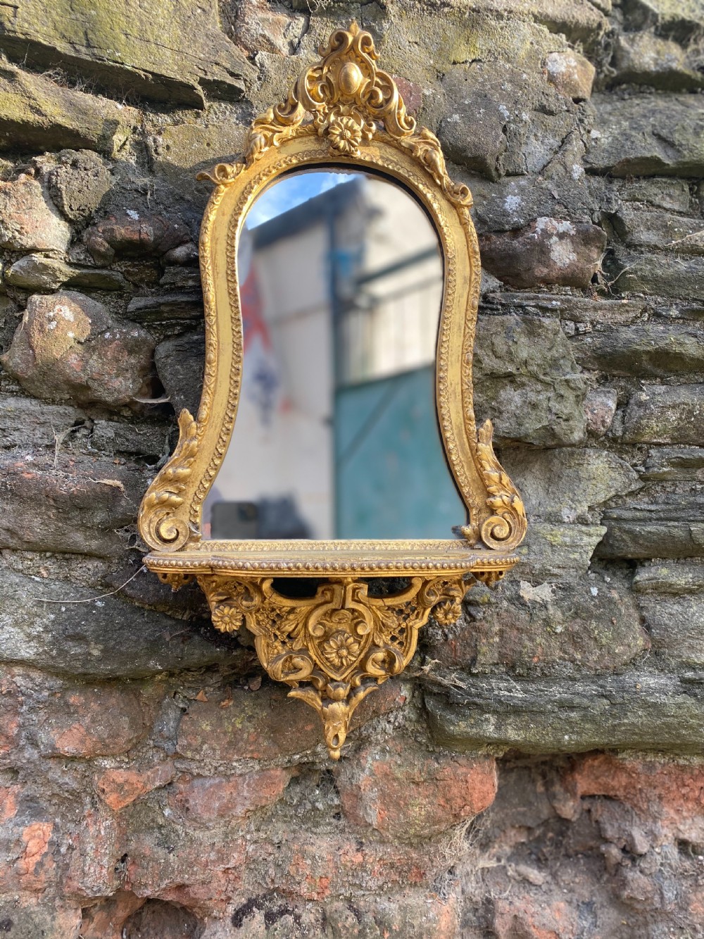Small gilded wall bracket mirror  View VII