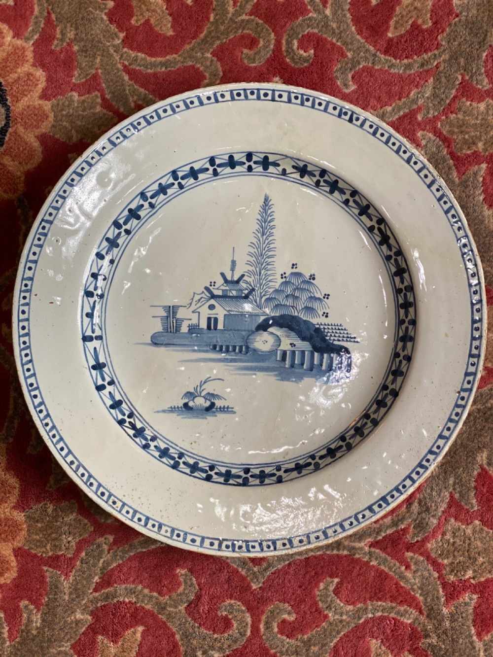 C18th Bristol delft charger 