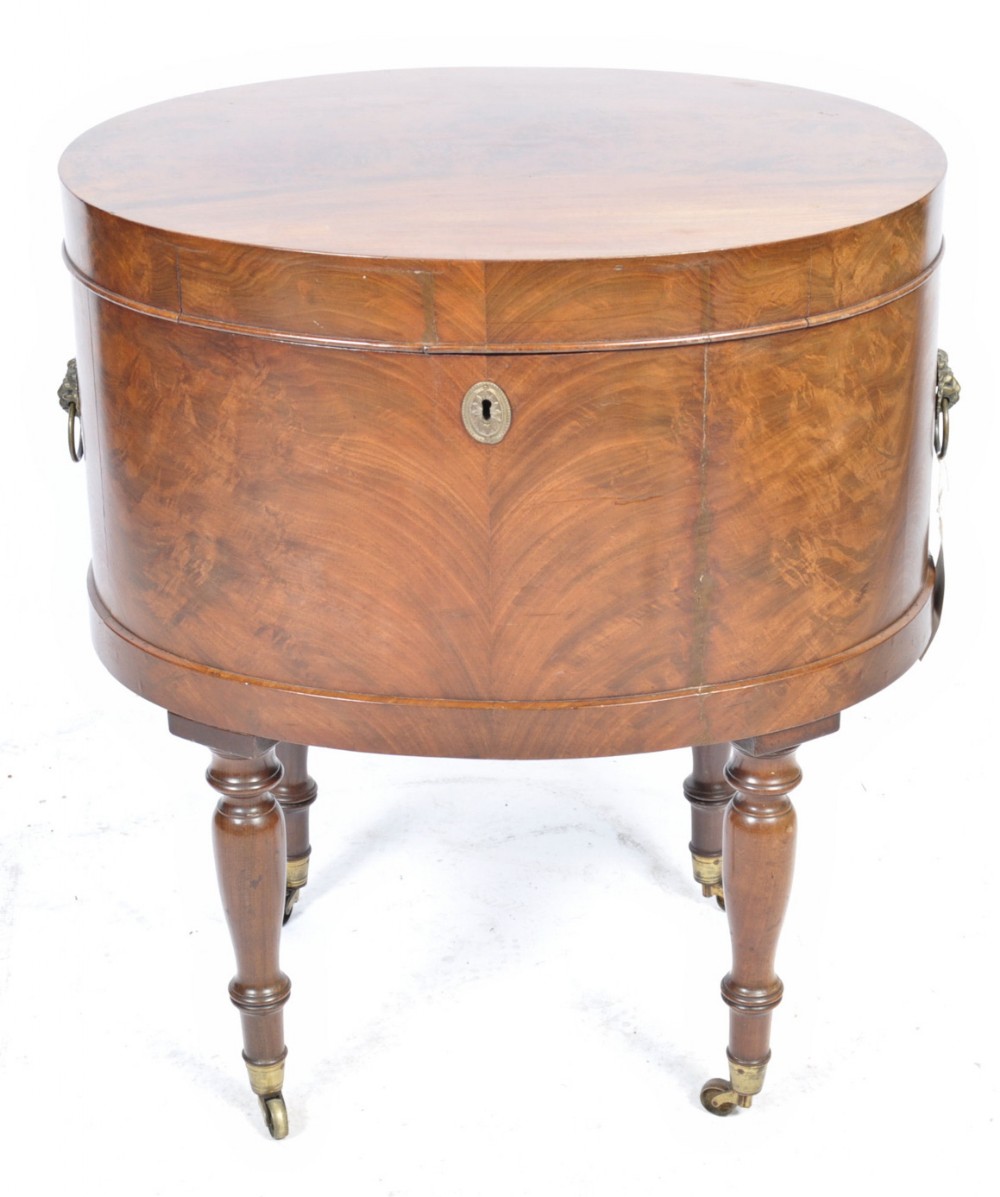 Early C19th Mahogany oval wine cooler 