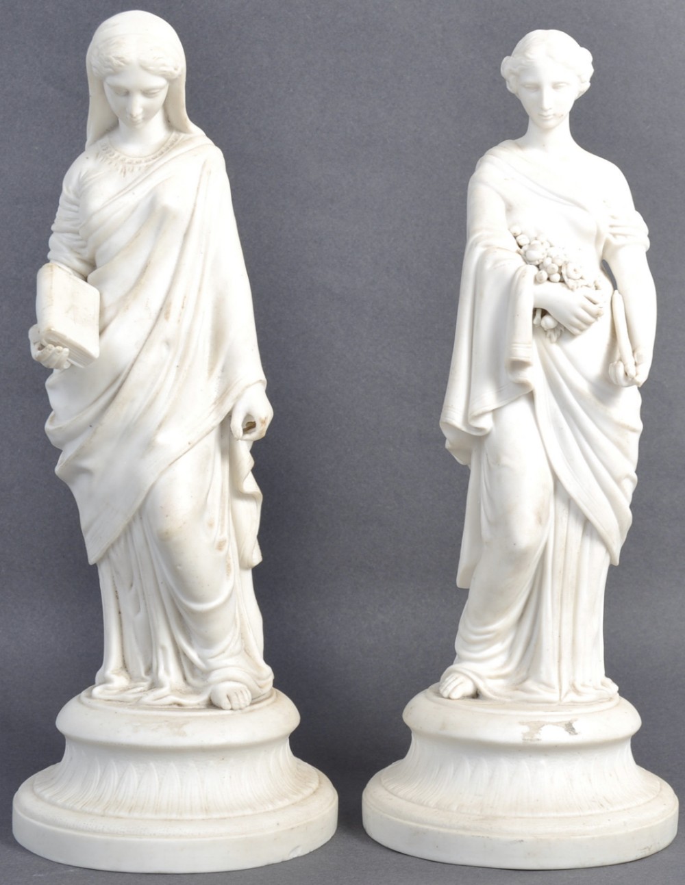 Pair of C19th Parian classical figures 
