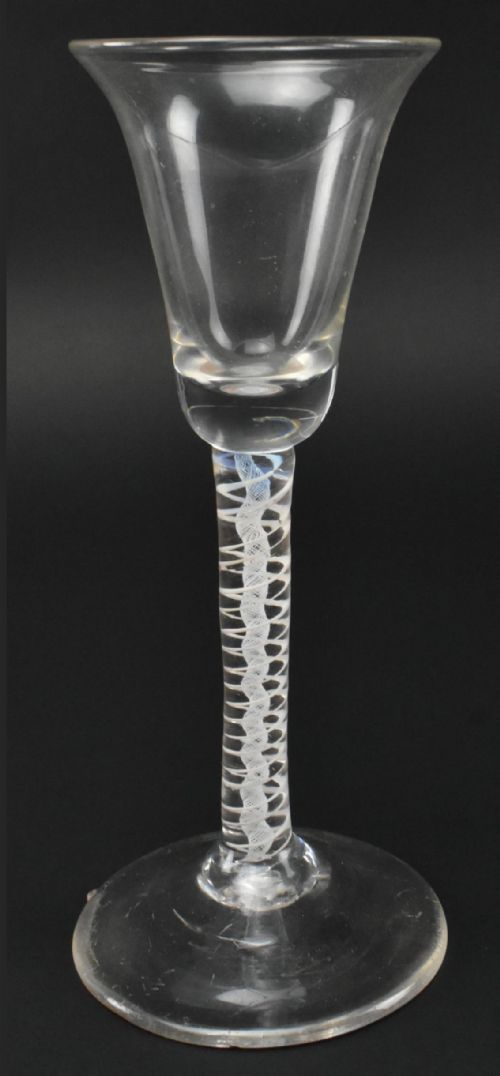 George III opaque twist wine glass 